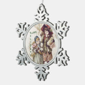 Prettige feestdagen Snowflake Ornament (Rechts)