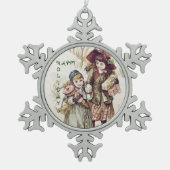  Prettige feestdagen Snowflake Ornament (Voorkant)