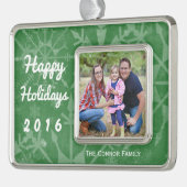 prettige feestdagen Snowflake Photo Keepomwille Verzilverd Omlijst Ornament (Links)