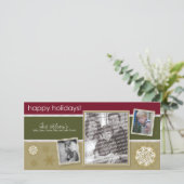 Prettige feestdagen Snowflake Sweet 3-Foto :: 03 Feestdagenkaart (Staand voorkant)