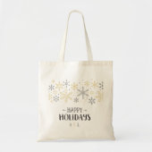 prettige feestdagen Snowflake Tote Bag (Voorkant)