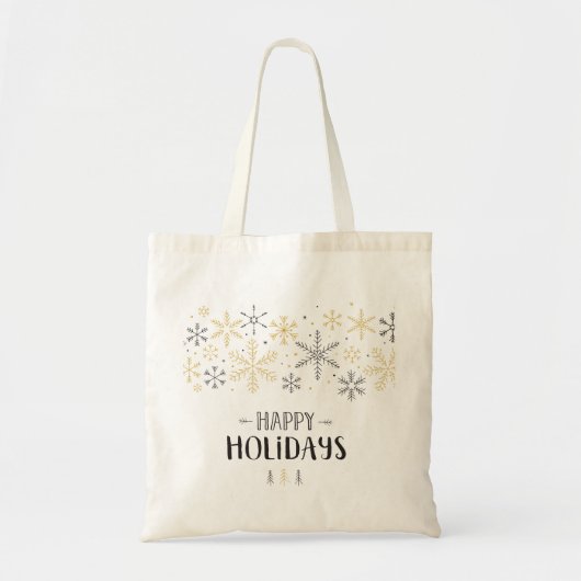 prettige feestdagen Snowflake Tote Bag (Voorkant)