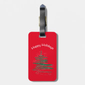 prettige feestdagen Snowflakes Bagagelabel (Achterkant verticaal)