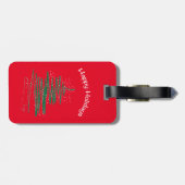 prettige feestdagen Snowflakes Bagagelabel (Achterkant horizontaal)