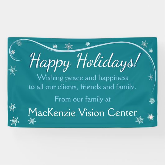 prettige feestdagen Snowflakes Banner (Horizontaal)