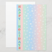 prettige feestdagen Snowflakes Briefpapier (Voorkant / Achterkant)