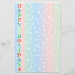 prettige feestdagen Snowflakes Briefpapier