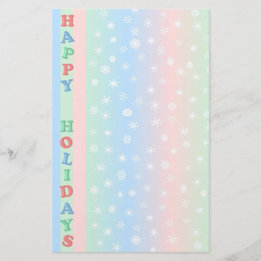 prettige feestdagen Snowflakes Briefpapier (Voorkant)
