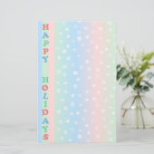 prettige feestdagen Snowflakes Briefpapier (Staand voorkant)