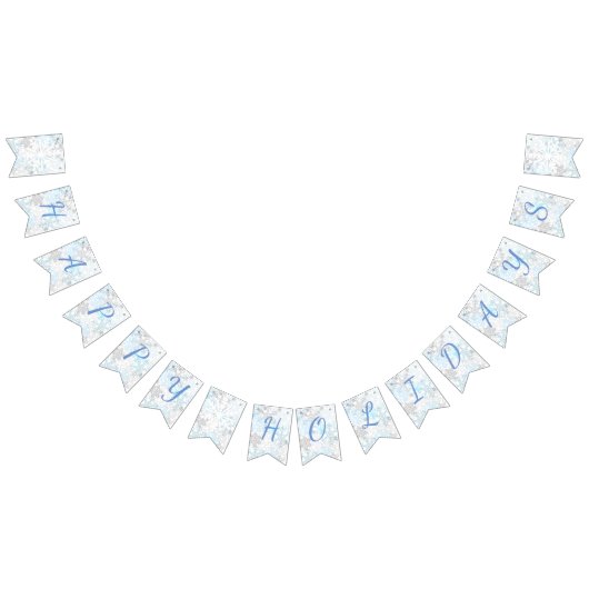 prettige feestdagen Snowflakes - Bunting Flags Vlaggetjes (Alle)