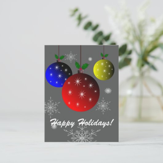 Prettige feestdagen Snowflakes en ornamenten desig (Staand voorkant)