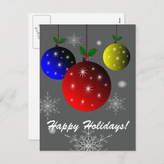 Prettige feestdagen Snowflakes en ornamenten desig (Voorkant / Achterkant)