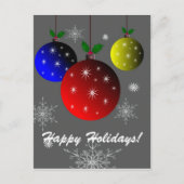 Prettige feestdagen Snowflakes en ornamenten desig (Voorkant)