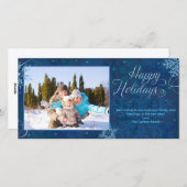 prettige feestdagen Snowflakes Feestdagenkaart (Voorkant / Achterkant)