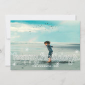 Prettige feestdagen Snowflakes fotokaart Feestdagenkaart (Voorkant)