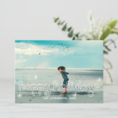 Prettige feestdagen Snowflakes fotokaart Feestdagenkaart (Staand voorkant)