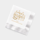 Prettige feestdagen Snowflakes | Holly Business Folie Servetten (Links)