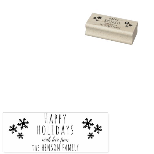 prettige feestdagen Snowflakes kerst Rubberstempel (Gestempeld)