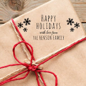 prettige feestdagen Snowflakes kerst Rubberstempel