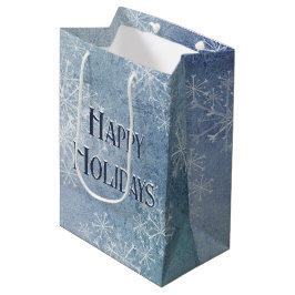 prettige feestdagen Snowflakes Medium Cadeauzakje