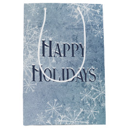 prettige feestdagen Snowflakes Medium Cadeauzakje