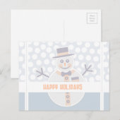 prettige feestdagen Snowman (Voorkant / Achterkant)