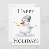 prettige feestdagen Snowman (Voorkant / Achterkant)
