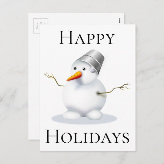 prettige feestdagen Snowman (Voorkant / Achterkant)