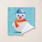 prettige feestdagen Snowman Bad Handdoek (Wasdoekje)
