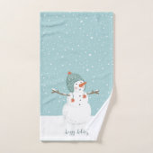 prettige feestdagen Snowman Bad Handdoek (Handdoek)
