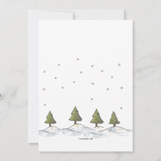 Prettige feestdagen Snowman Bewegende aankondiging (Achterkant)