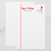 prettige feestdagen Snowman Briefpapier (Voorkant / Achterkant)