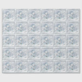 prettige feestdagen Snowman Cadeaupapier (Vlak)