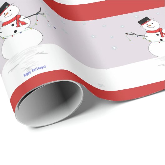 prettige feestdagen Snowman Cadeaupapier (Rol Hoek)