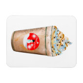 prettige feestdagen Snowman Caramel en Sprinkles L Magneet (Horizontaal)