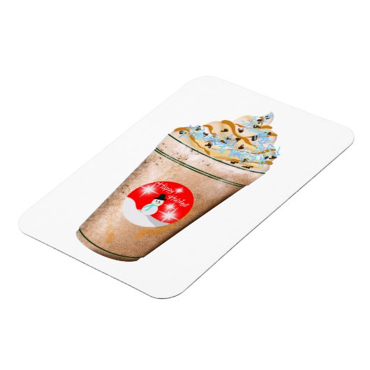 prettige feestdagen Snowman Caramel en Sprinkles L Magneet (Linkerzijde)