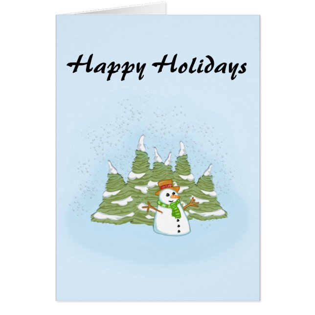 prettige feestdagen Snowman Custom (Voorkant)