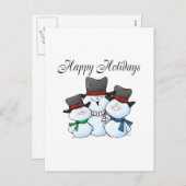 Prettige feestdagen Snowman familie (Voorkant / Achterkant)