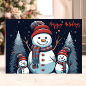 Prettige feestdagen Snowman Family