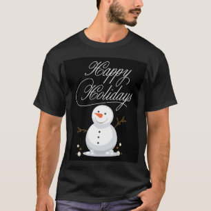 Prettige feestdagen Snowman – Feestelijke kerstgra T-shirt