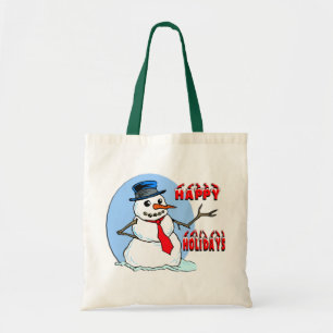 prettige feestdagen Snowman Gift Bags Tote Bag