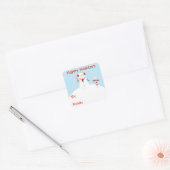 Prettige feestdagen Snowman Gift Label Sticker Aan (Envelop)