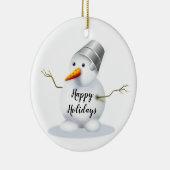 prettige feestdagen Snowman Keramisch Ornament (Rechts)