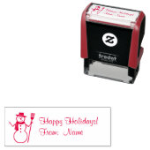 Prettige feestdagen Snowman Kersttips Geschenken K Zelfinktende Stempel (In situ)