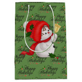 prettige feestdagen Snowman Medium Gift Bag Cadeauzakje (Voorkant)
