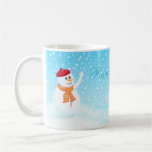 "Prettige feestdagen" Snowman Mok (Links)