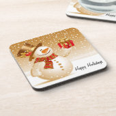 prettige feestdagen Snowman Onderzetters (Linkerzijde)