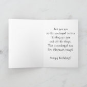 Prettige feestdagen Snowman Retro Wenskaart (Binnen)