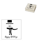 prettige feestdagen Snowman Rubberstempel (Gestempeld)