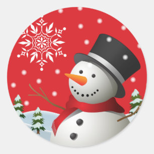 Prettige feestdagen Snowman Stickers